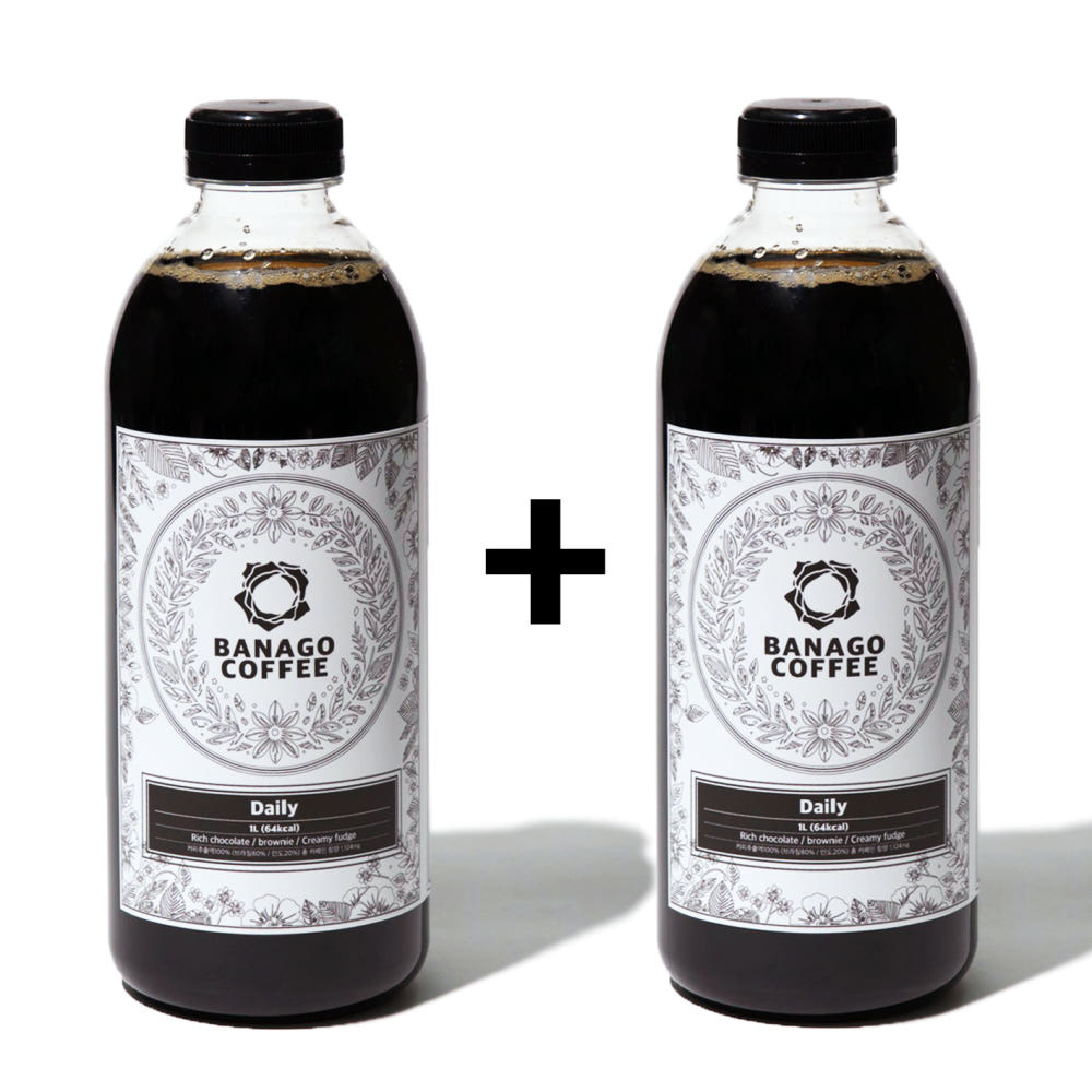 콜드브루원액 바나고커피 더치커피원액 1L+1L 브라질 디카페인